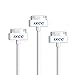iXCC [3 Packs] iPhone 4/4S Cable, 3 Feet 30Pin to USB Charge and Sync Cable Charging Cord for Apple iPhone 4/4s, iPad 2/3, iPod 1-6 Gen - White