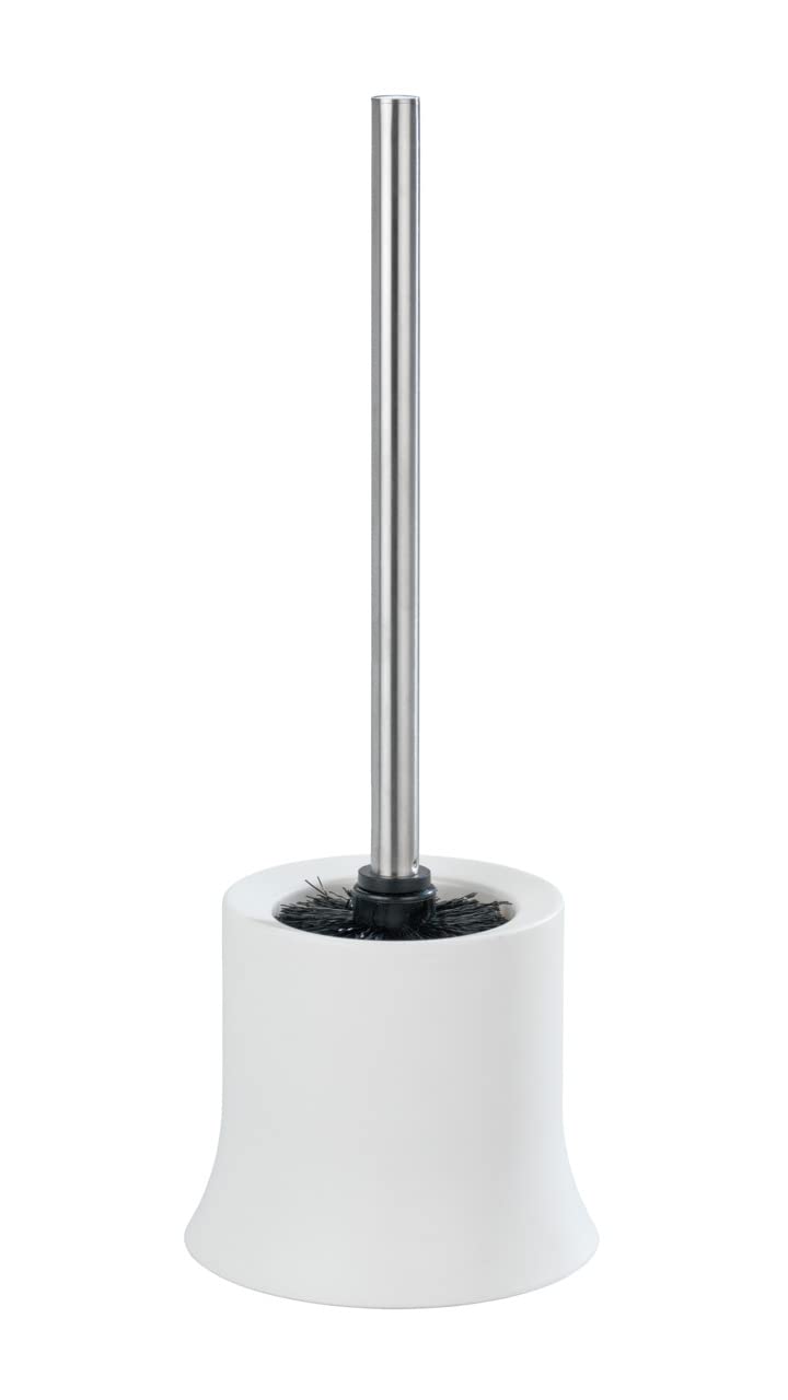 Wenko 18751100 WC Brush Set Basic White, Plastic, 14 x 38 x 14 cm, White
