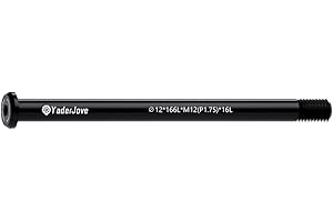 YADERJOVE Thread Pitch 1.75mm Bicycle Hub Thru Axle Adapter Boost Forks Quick Release (12mm x 122/166/171/175/180/192mm)