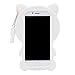 Samsung Galaxy S5 Case, Maoerdo Cute 3D Cartoon White Plutus Cat Lucky Fortune Cat Kitty with Bow Tie Silicone Rubber Phone Case Cover for Samsung Galaxy S5