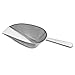 New Star Foodservice 34721 One-Piece Cast Aluminum Flat Bottom Bar Ice Flour Utility Scoop, 24-Ounce, Silver