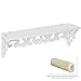 16 Inch Elegant White Decorative Wall Mounted Floating Storage Display / Book Shelf / Utility Rack