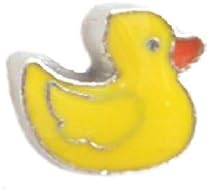 Cherityne Yellow Rubber Duck Floating Charm for Locket Pendants