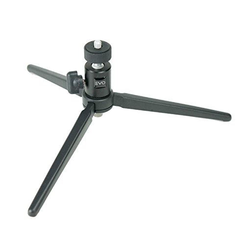 EVO GS-75 Mini Tripod with Swivel Ball Head - 100% Aluminum, Works with Most Cameras