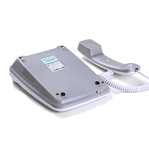 SAN_X Retro Phone Fixed Telephone Family landline Office Hotel Room Recording Audio Wired Telephone Hands-Free Calling Dual Access Port Alarm Clock LCD Screen Caller ID (Color : White) - Thumbnail 2