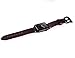 Smart Watch Bands,SLIFTER 42mm Vegetable Tanned Leather Watch Strap for iWatch Series 3 Dark Brown Black Adaptor