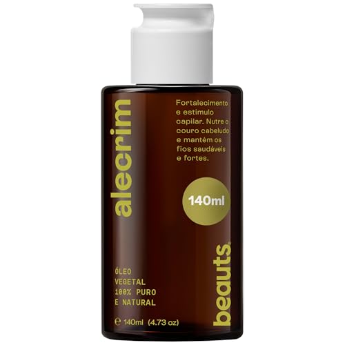 Oleo de Alecrim Capilar – Auxilia no Fortalecimento dos Fios, Crescimento Capilar e Vitalidade – Oleo de Alecrim 100% Puro, Vegetal e Natural. Com Tampa Gotejadora - 140ml Beauts