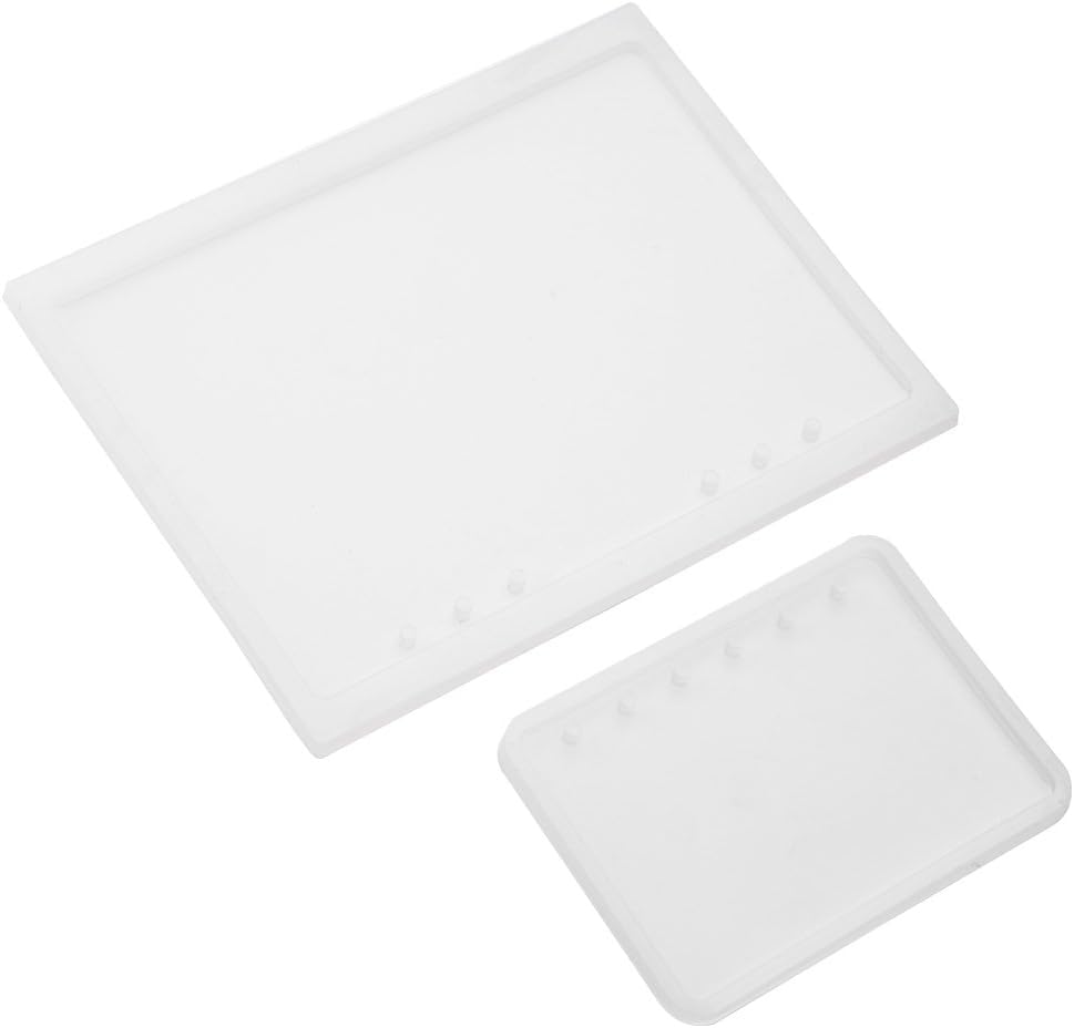 2Pcs Book Silicone Mold, A5 A7 Silicone Epoxy Semi-Transparent Notebook Cover Mould Molds Craft Making for DIY Crystal Notepad