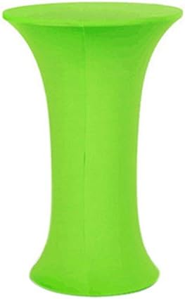 Awillhome 24"x 43" Stretch Fitted Cocktail Dry Bar Spandex Table Cloth Covers Wedding Party Event (Lime Green)