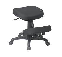 Work Smart Ergonomically Designed Knee Chair with Casters, Memory Foam and 5 Star Base