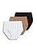 Jockey Women's Underwear Comfies Microfiber Brief - 3 Pack, Black/Ivory/Light, 7