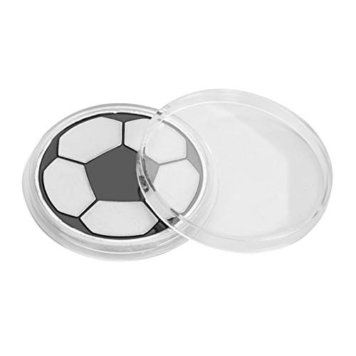 Soccer Flip Coin, Soccer Toss Coin Football Referee Judge Hard Alloy Coins Pick Side with Case for Matches Training