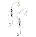 Ornament Hooks Beaded Holiday Hangers Decorative Silver Swirl Set of 24 Hooks (24)