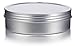 JUVITUS 8 oz Metal Steel Tin Deep Container with Tight Sealed Twist Screwtop Cover (6 pack)