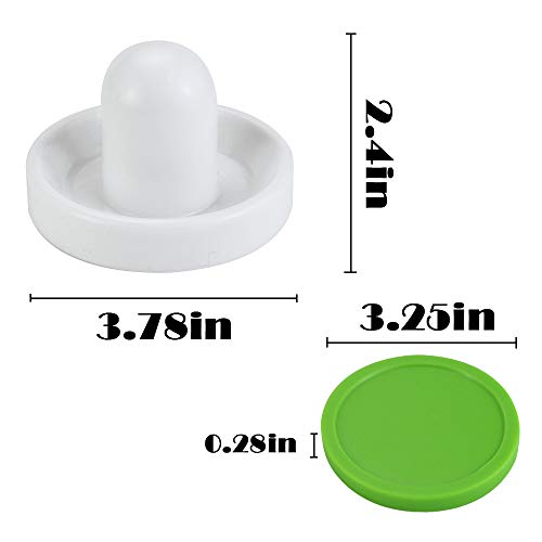 Wpxmer White Air Hockey Pushers and Extra Thick Pucks, Standard Size for Game Tables