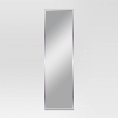 Rectangle Framed Leaner Floor Mirror Silver Threshold BrickSeek