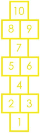 Hopscotch Vinyl Floor Sticker 500 x 1500mm (R11 Non-Slip Rated) (Yellow)