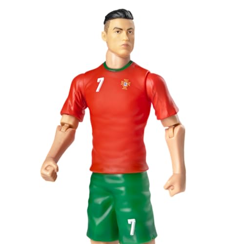 Sockers - Cristiano Ronaldo - Jugador de la SELECCIÓN Portuguesa- Figura de acción de 20 cm - Juguete articulado- fanáticos del Futbol - Regalo para niños Futbol - (CR7)