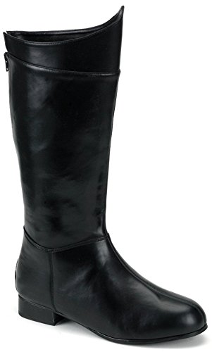 Super hero (black) adult boots - medium 10-11