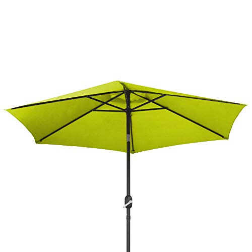 Ribelli Sonnenschirm Ø 240/270cm UV50+, Knickbarer Strandschirm Gartenschirm Marktschirm, Terrassenschirm mit Drehstange…