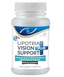 Lipotriad Vision Support Plus - 20mg Lutein, 80mg Bilberry, 665% DV Natural Vitamin E - Advanced Eye Vitamin Supplement w/ 9 Natural Antioxidant, Herbal, and Mineral ingredients -*Beta-Carotene Free*