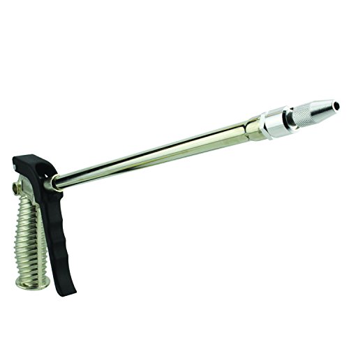 Milton S-182 Turbo Pistol Grip Blow Gun - 10" Extended Reach and Adjustable Nozzle - 40 CFM - 230 Max PSI