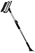 Ice Scraper w/ Snow Brush & Water Sponge - 3 in 1 Extends to 59
