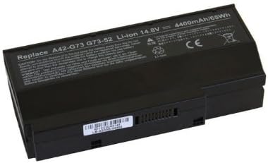 14.8V 5200mAh Laptop Battery Replacement for asus G53 Series G53SW Series G53SX Series G73 Series G73G Series G73GW Series G73J Series G73JH Series G73JH-BST7 G73JH-FHD-TZ115V G73JH-RBBX05 G73JQ Series G73JW Series G73JX Series G73S Series G73SV Series G73SW Series