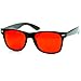 zeroUV - Rare Color Tinted Lens Classic Horn Rimmed Sunglasses