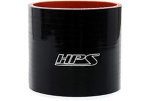 HPS PERFORMANCE HPS 4.25" ID, 3" Length, Silicone Coupler Hose, High Temp 4-Ply Reinforced, 65 Psi Max. Pressure, 350F Max. Temperature, SC-8540-BLK, Silicone, Black
