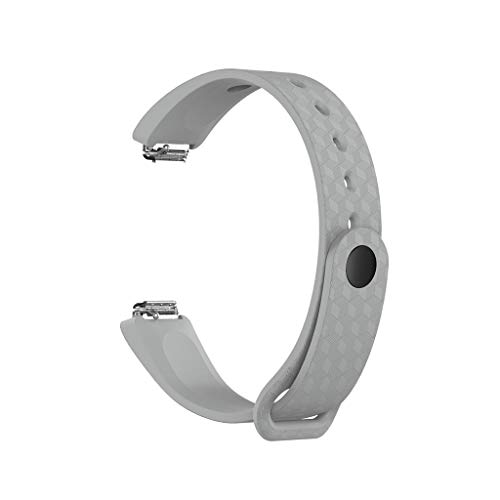AutumnFall Small Silicone Waterproof Bracelet Watch Band Wristband Strap for Fitbit Inspire/Inspire HR (Gray)