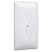 Taymac 2000W Masque 2000 1-Gang Decorator Style Wallplate, Paintable Duplex Outlet Cover, White (1-Pack)