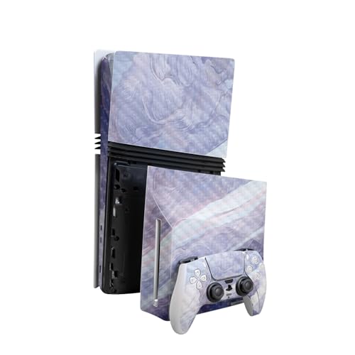 Carbon Fiber Skin Compatible with PlayStation 5 Pro Bundle + Disc Drive for PS5…