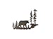 Young's Inc. Laser Cut Metal Bear – 20” x 16” - Bear Decorations for Home - Cabin Decor