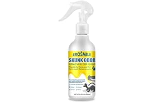 EROSMILE Skunk Odor Remover For Dogs,Removing Skunk Smell From House,Friendly For Dogs Head & Face,Suitable For Pet Areas,Fabrics,Carpets,Clothing,Car,Garages,Tool Sheds Odor Eliminator Spray 8.45oz