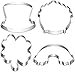 OUNONA 4pcs St.Patrick's Day Shamrock Cookie Cutters Set Non-stick Cookie Molds Cupcake Fondant Biscuit Moulds(Stainless Steel)