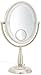 Jerdon HL9510N 8-Inch x 10-Inch Oval Lighted Vanity Mirror with 10X and 1X Magnification, 3-Light Settings, Nickel Finish from Jerdon