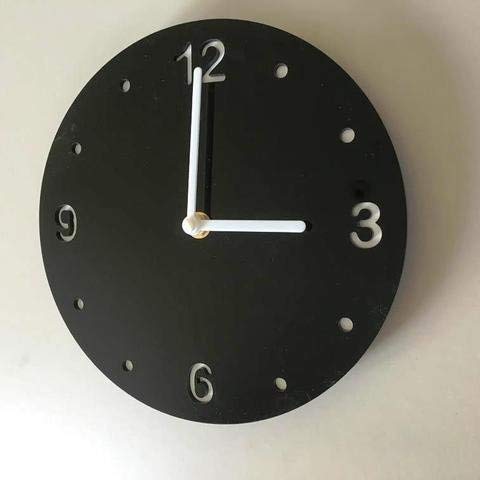 Shatterproof Round Wall Clock - Black