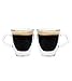 GROSCHE Turin Double Wall Glass Espresso Cups with Ergonomic Handles - Insulated Glass Cappucino Mugs - Clear Mug - Double Walled Latte Cup - Espresso Mugs (4.75 fl oz - Set of 2)