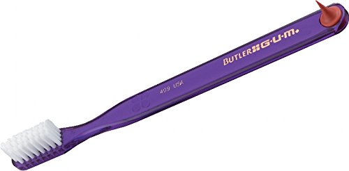 Sunstar GUM 409PC Classic Toothbrush with Gum Stimulator, Compact Head, Soft - Pack of 3 - Thumbnail 3