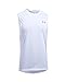 Under Armour Men's Threadborne Siro Muscle Tank, White/Overcast Gray, Medium