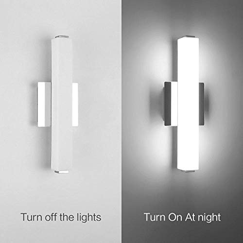 ECOBRT 16 inch Long LED Bathroom Vanity Light Fixtures Indoor Lighting Up Mirrors Front Wall Lights Bar Scones 12Watt Cool White 6000K
