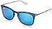 Ray-Ban RB4221 Square Sunglasses, Shot Blue Rubber/Light Green Mirrored Blue, 50 mm