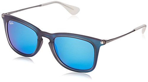 Ray-ban injected man sunglass - shot blue rubber frame light gree…