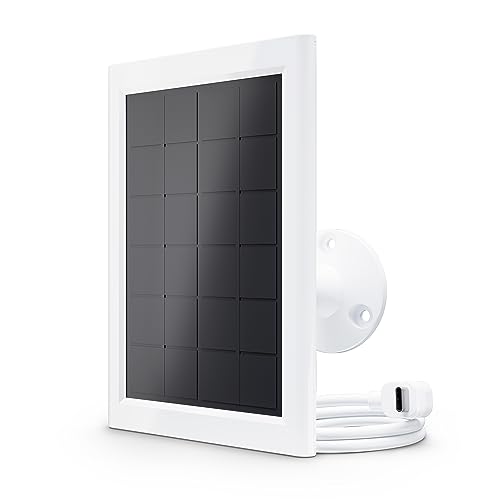 Arlo Essential 2 Solar Panel for Outdoor WiFi Camera, White, Compatible with Arlo Essential HD +2K +XL Camera, Solar Panel with Charging Cable, Certified Accessory, VMA6600-10000S