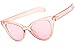 Beison Classic Womens Cat Eye Glasses Sunglasses Tinted Lens UV400 Protection (Pink frame / Pink lens, 50mm)