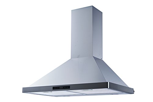 Winflo 30" Wall Mount Stainless Steel Convertible Kitchen Range Hood with 450 CFM Air Flow, Touch Control, Aluminum Filters and LED Lights - Thumbnail 3