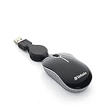 Verbatim Mini Travel Optical Mouse, Commuter Series - Black
