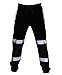 Men's Hi Vis Viz Reflective Overalls High Visibility Safe Work Pants Sweatpants Joggers Trousers (Black, XL)