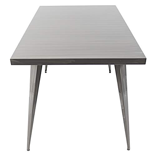 WOYBR Metal Material Austin Dining Table, Silver ...